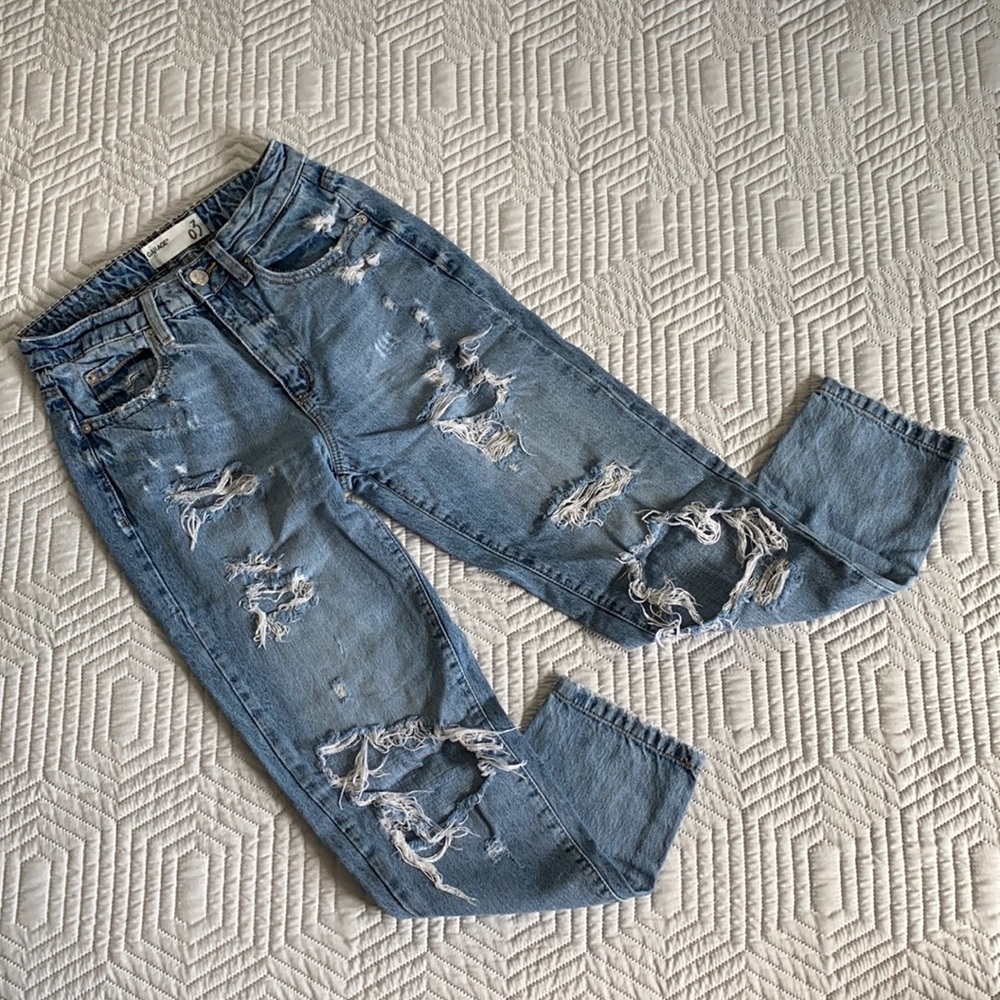 Women’s Distressed Mom Jeans